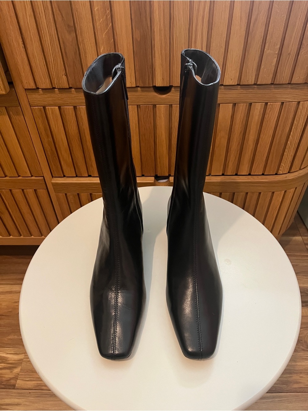 J. Crew Collection Square-Toe boots in Leather - Picture 2 of 7